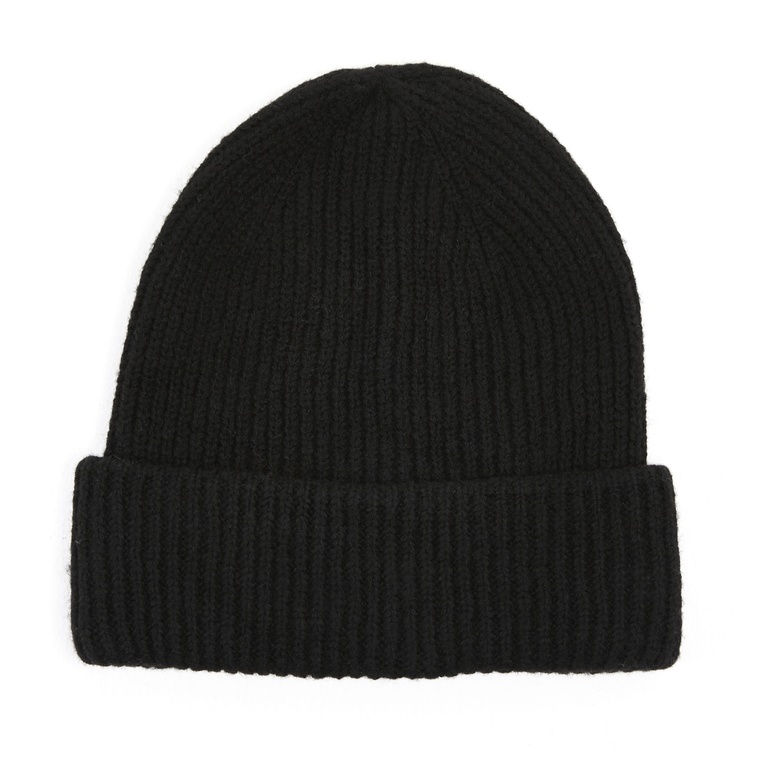 Rib-knit beanie "Bim star" Black